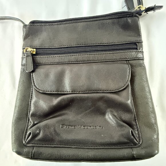 Stone Mountain Leather Handbag Crossbody Bag Dark Brown - Picture 5 of 6